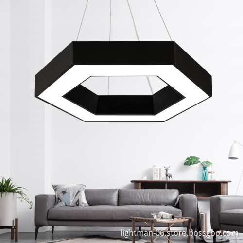 6000K 6500K Vertical Hollow Hexagonal LED Office Panel Light